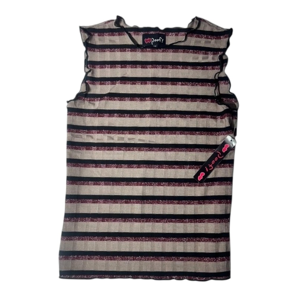 NWT Poof Striped Muscle Tank Size Large - Picture 5 of 13